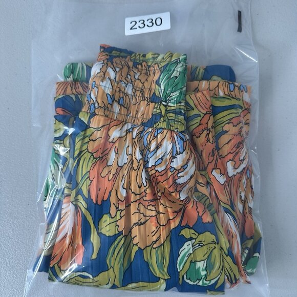 Anthropologie Somerset Maxi Skirt Size M Floral Blue Orange Tiered - Picture 11 of 11